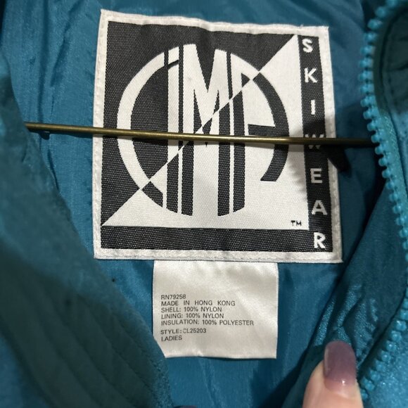 Vtg 90s CIMA Ski Suit One piece Snowsuit Snow Bunny Large Retro Womens 14 - Picture 7 of 12